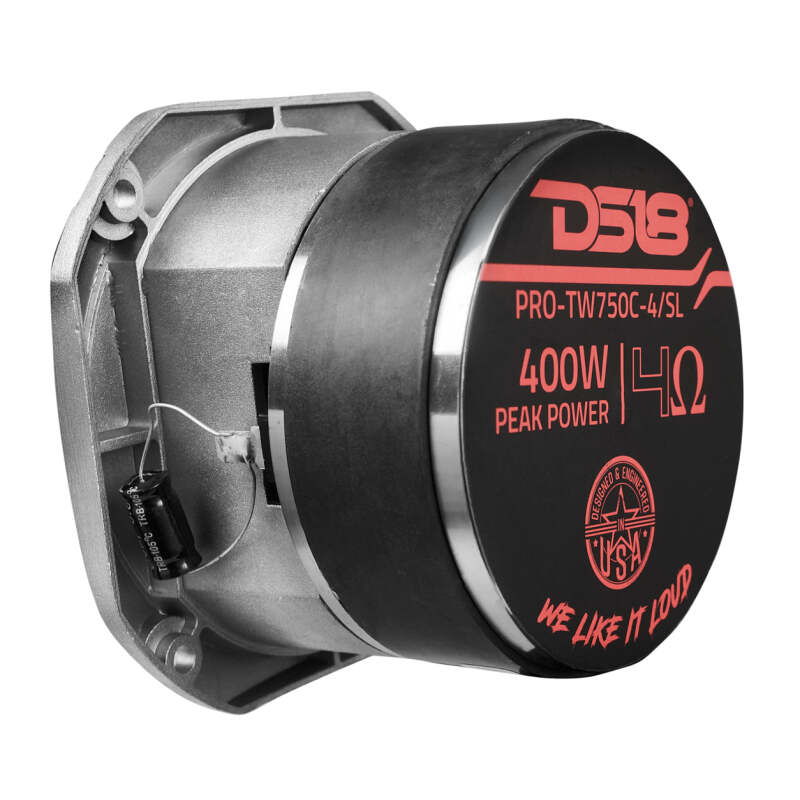 Picture of DS18 4in Super Bullet Tweeter 200 Watts RMS 1.5in Titanium Vc 4 ohm |Silver