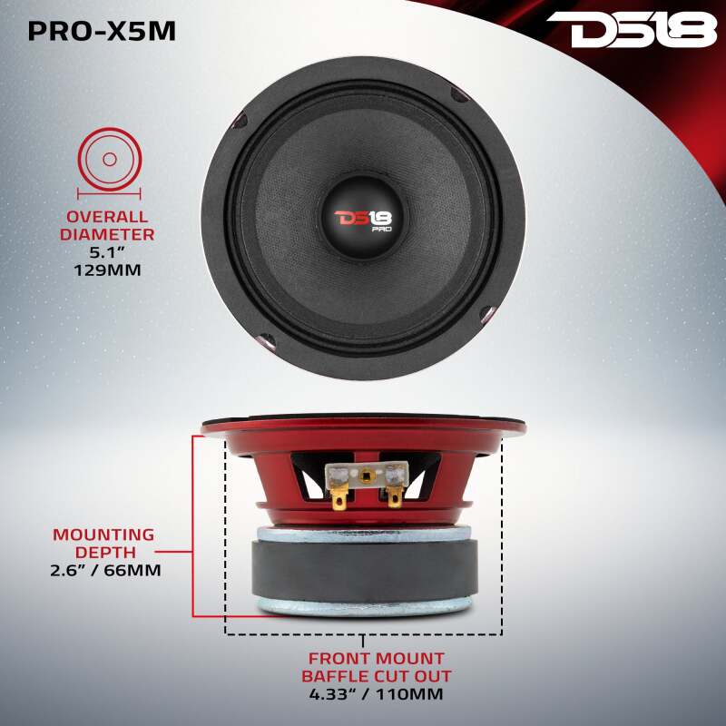 Picture of DS18 5.25in 150 Watts RMS 4 ohm Mid-Range Loudspeaker