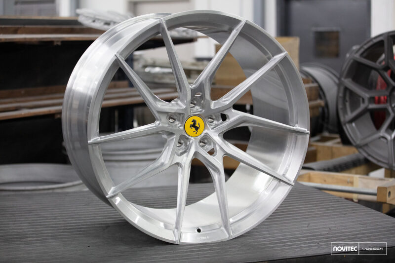Picture of Vossen x Novitec NF8 21x10 5x114.3 BP ET32 Brushed Gloss Clear Ferrari 812 Superfast/GTS Front Wheel