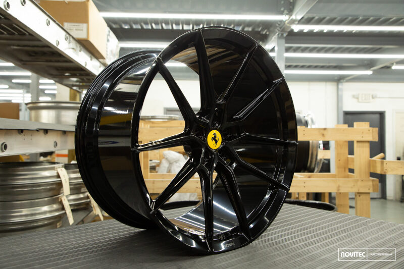 Picture of Vossen x Novitec NF9 20x9.5in - 5x114.3 BP - ET38 - Gloss Black Ferrari 296 Front Wheel