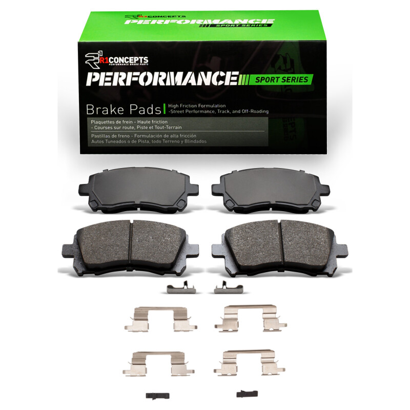 Picture of R1 1997-2003 Subaru Impreza Front R1 Performance Sport Pads & Hardware Kit