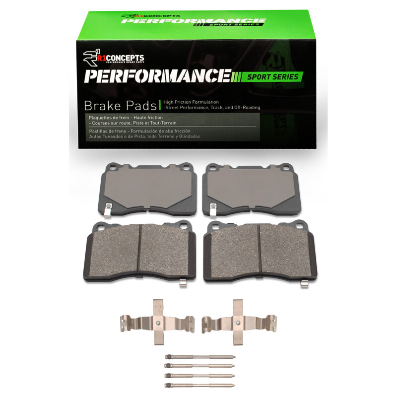 Picture of R1 2017-2025 Acura Integra Front R1 Performance Sport Pads & Hardware Kit