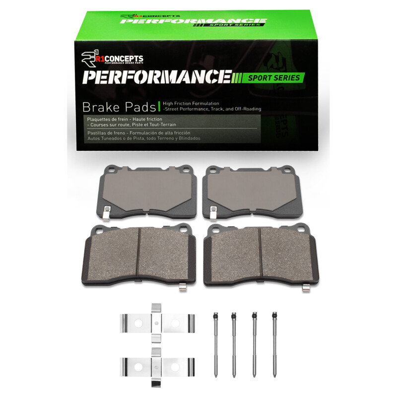 Picture of R1 2005-2006 Ford GT Front R1 Performance Sport Pads & Hardware Kit