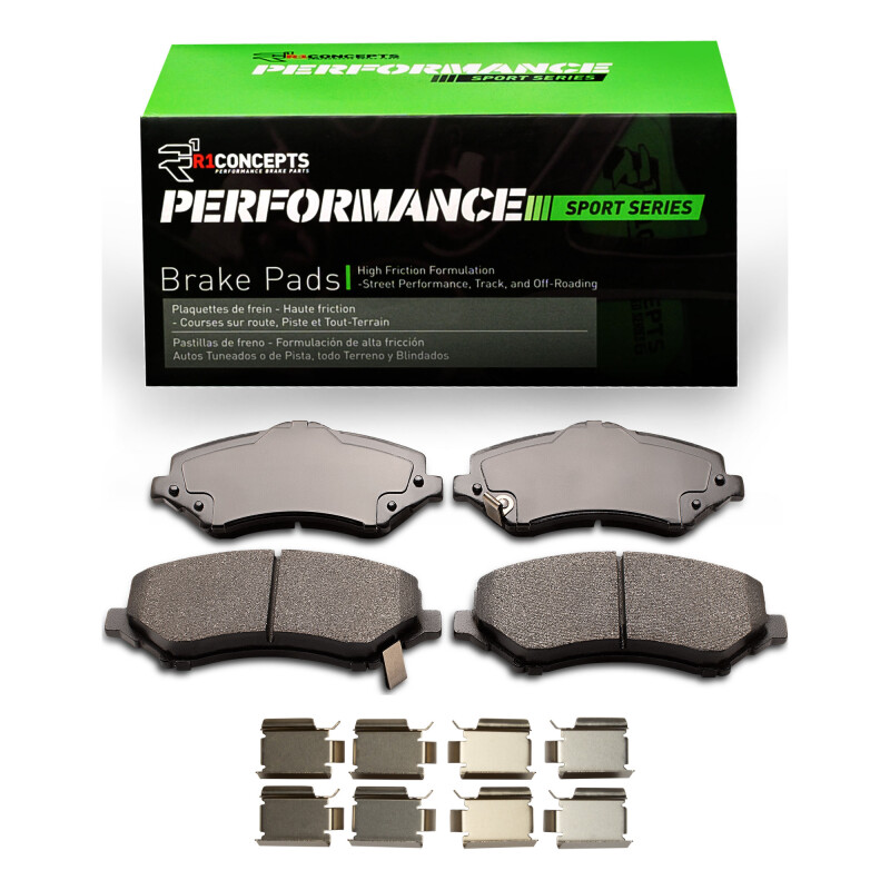 Picture of R1 2007-2018 Chrysler Town & Country Front R1 Performance Sport Pads & Hardware Kit