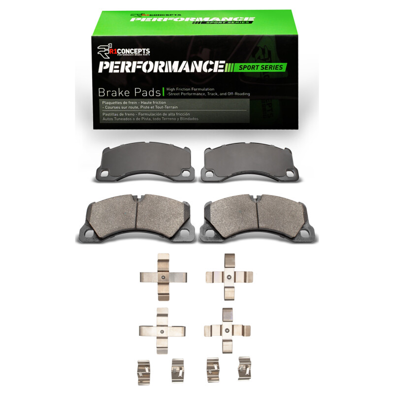 Picture of R1 2008-2025 Audi S e-Tron GT Front R1 Performance Sport Pads & Hardware Kit