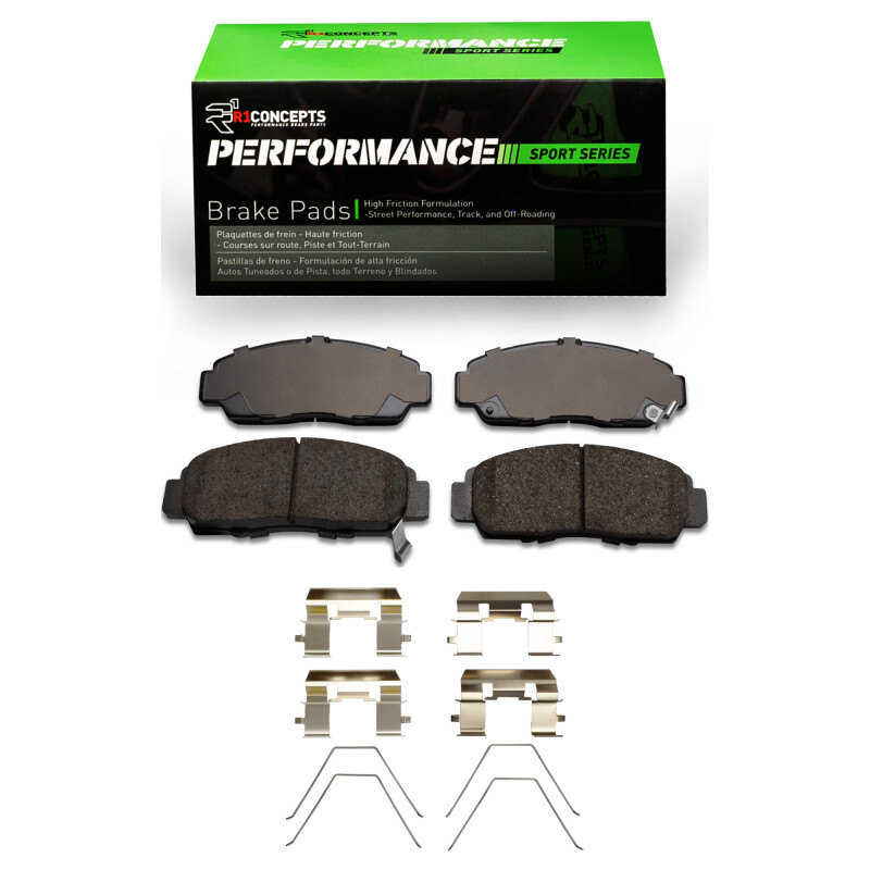 Picture of R1 1999-2014 Acura RL Front R1 Performance Sport Pads & Hardware Kit