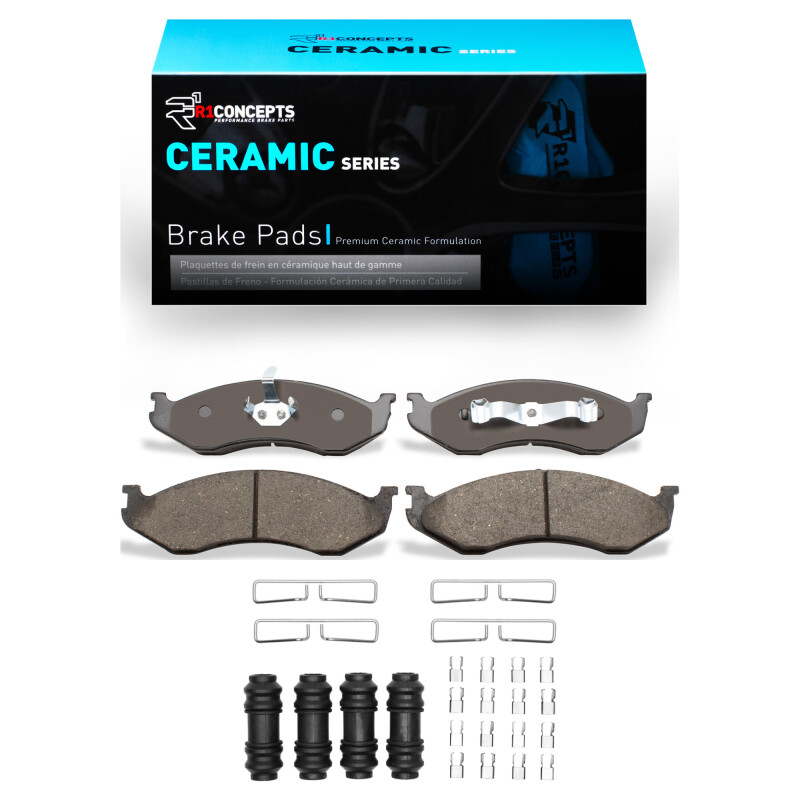 Picture of R1 1990-2006 Jeep Wrangler Front R1 Ceramic Pads & Hardware Kit