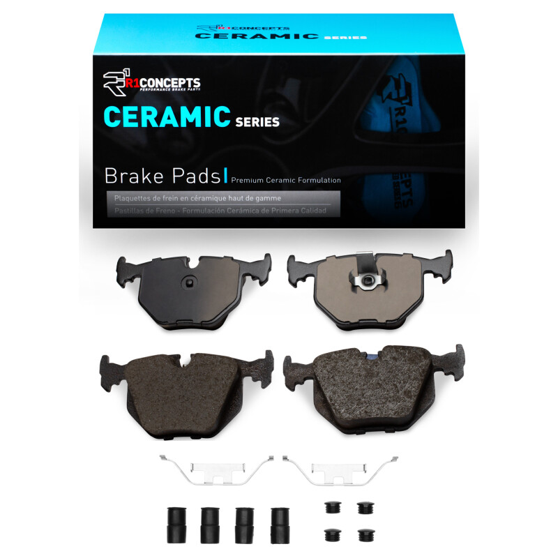 Picture of R1 1991-2010 BMW M5 Rear R1 Ceramic Pads & Hardware Kit