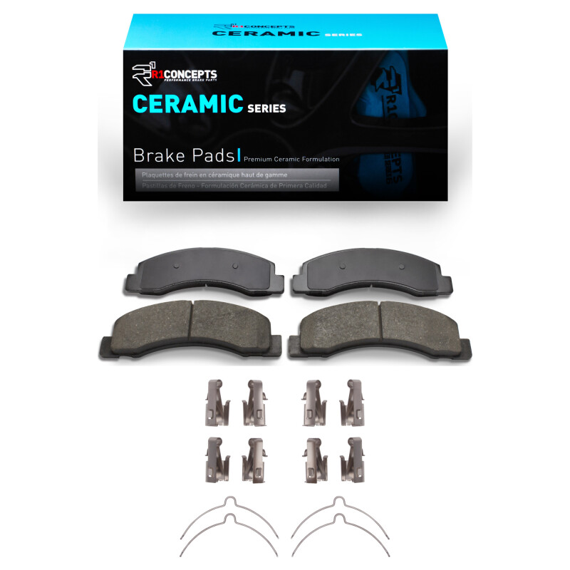 Picture of R1 1999-2005 Ford Excursion Front R1 Ceramic Pads & Hardware Kit