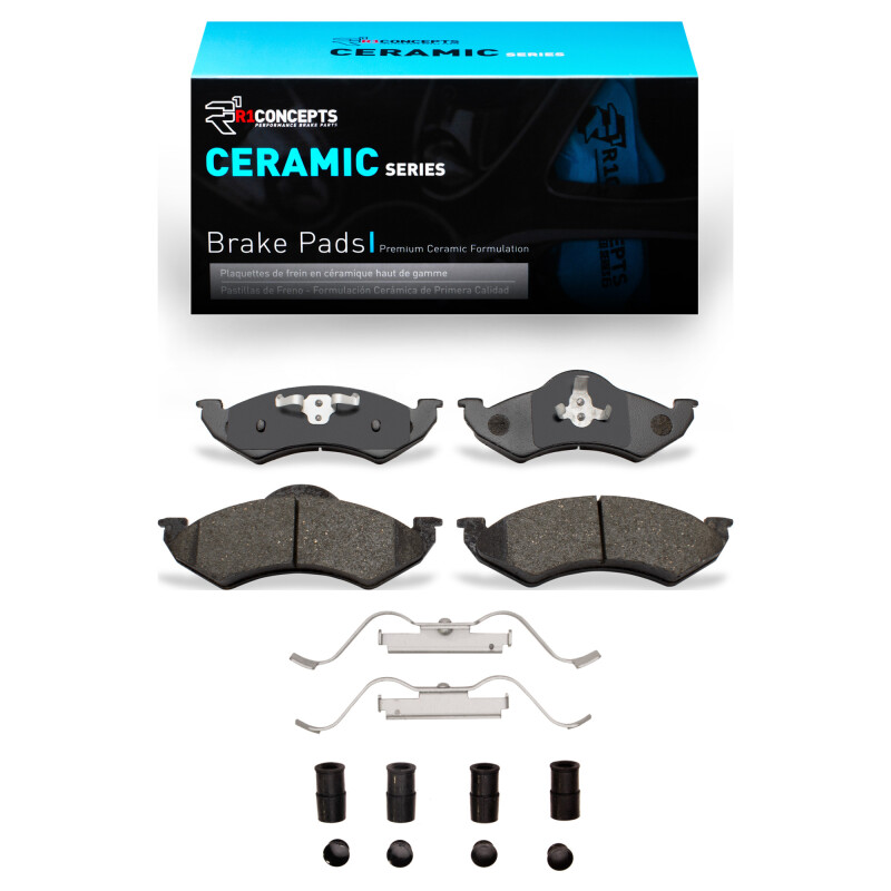Picture of R1 2000-2002 Dodge Dakota RWD Front R1 Ceramic Pads & Hardware Kit