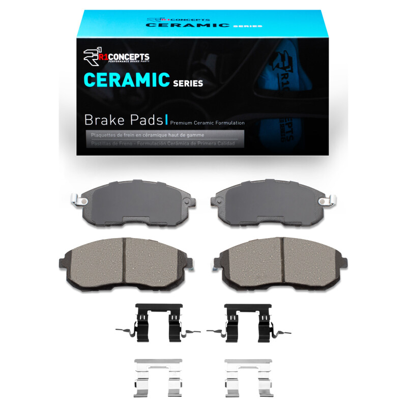 Picture of R1 2003-2012 Infiniti G35 Front R1 Ceramic Pads & Hardware Kit