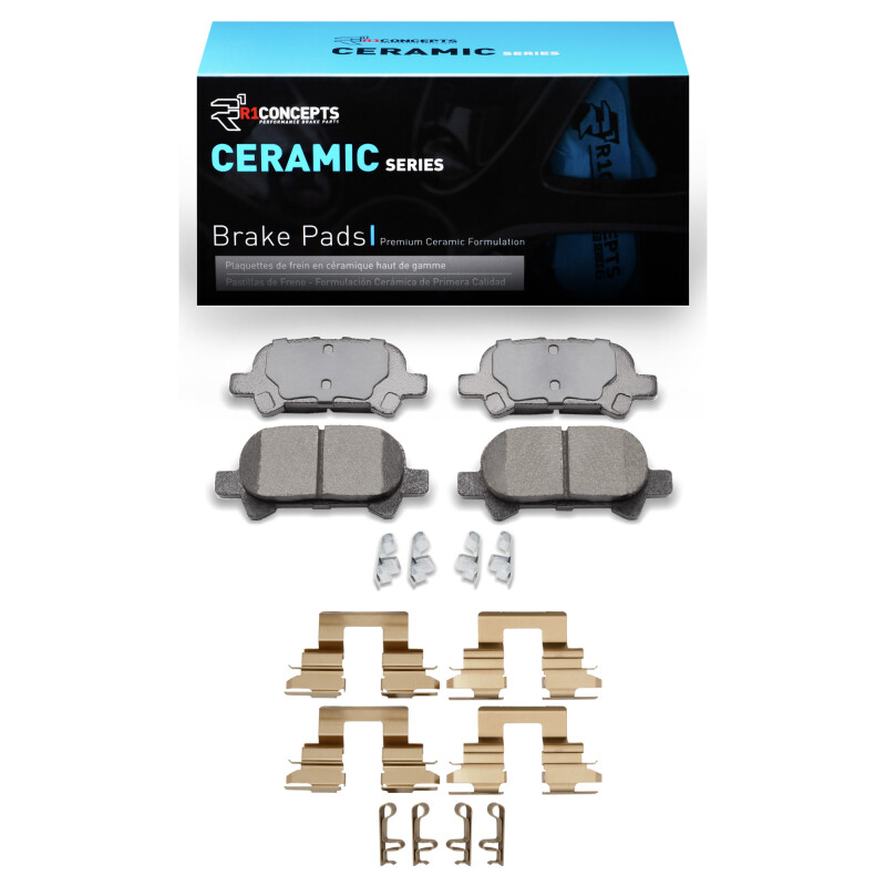 Picture of R1 2002-2008 Toyota AVALON Rear R1 Ceramic Pads & Hardware Kit