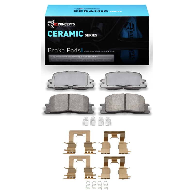 Picture of R1 2002-2006 Lexus ES300 Rear R1 Ceramic Pads & Hardware Kit