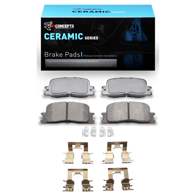 Picture of R1 2001-2003 Toyota Highlander Rear R1 Ceramic Pads & Hardware Kit