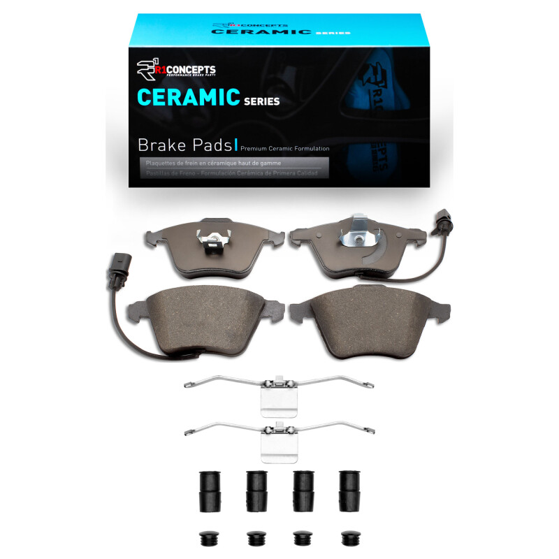 Picture of R1 2000-2011 Audi A4 (USA/Canada) Front R1 Ceramic Pads & Hardware Kit