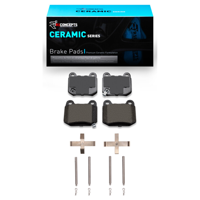 Picture of R1 2003-2025 Infiniti G35 Rear R1 Ceramic Pads & Hardware Kit