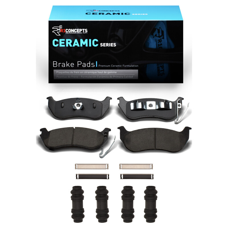 Picture of R1 2003-2010 Ford Explorer Sport Trac Rear R1 Ceramic Pads & Hardware Kit