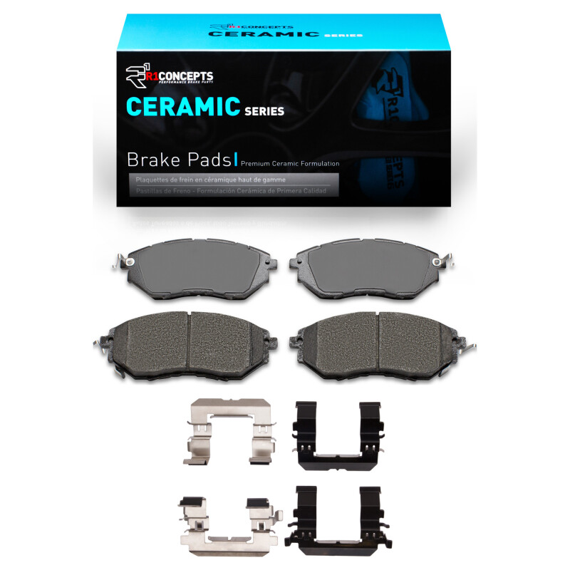 Picture of R1 2005-2021 Subaru Tribeca Front R1 Ceramic Pads & Hardware Kit