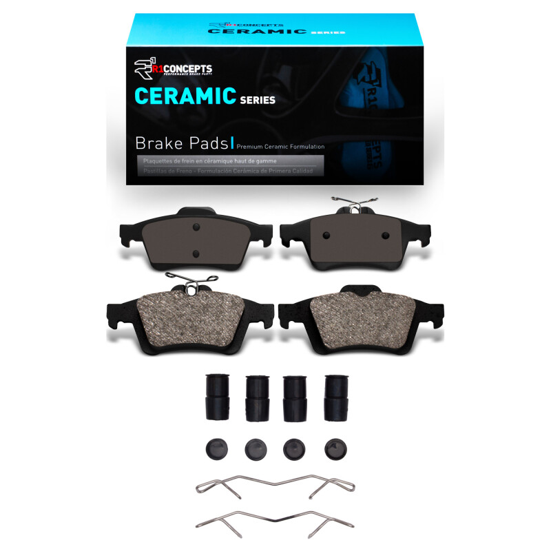 Picture of R1 2003-2023 Cadillac BLS (Mexico) Rear R1 Ceramic Pads & Hardware Kit