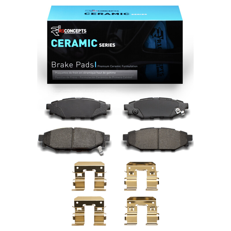 Picture of R1 2005-2023 Subaru BRZ Rear R1 Ceramic Pads & Hardware Kit