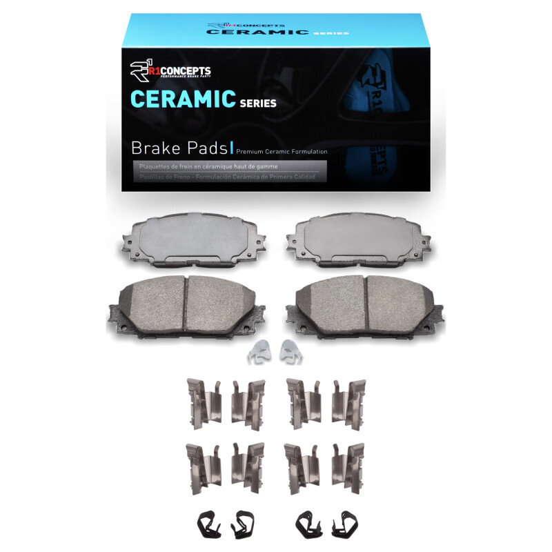 Picture of R1 2010-2022 Lexus CT200H Front R1 Ceramic Pads & Hardware Kit