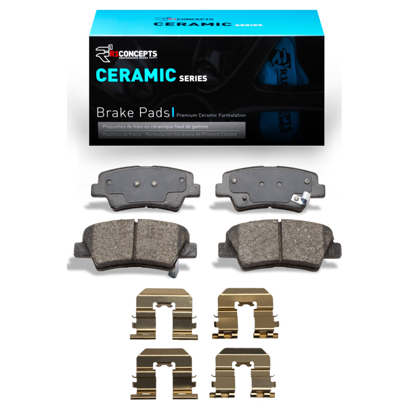Picture of R1 2007-2013 Hyundai Sonata Rear R1 Ceramic Pads & Hardware Kit