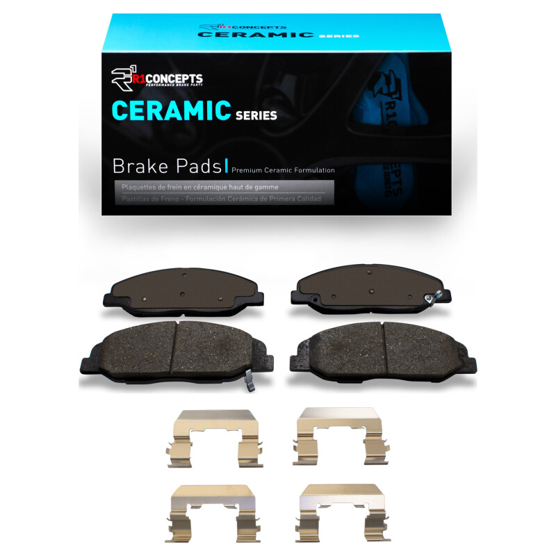 Picture of R1 2008-2014 Cadillac STS Front R1 Ceramic Pads & Hardware Kit