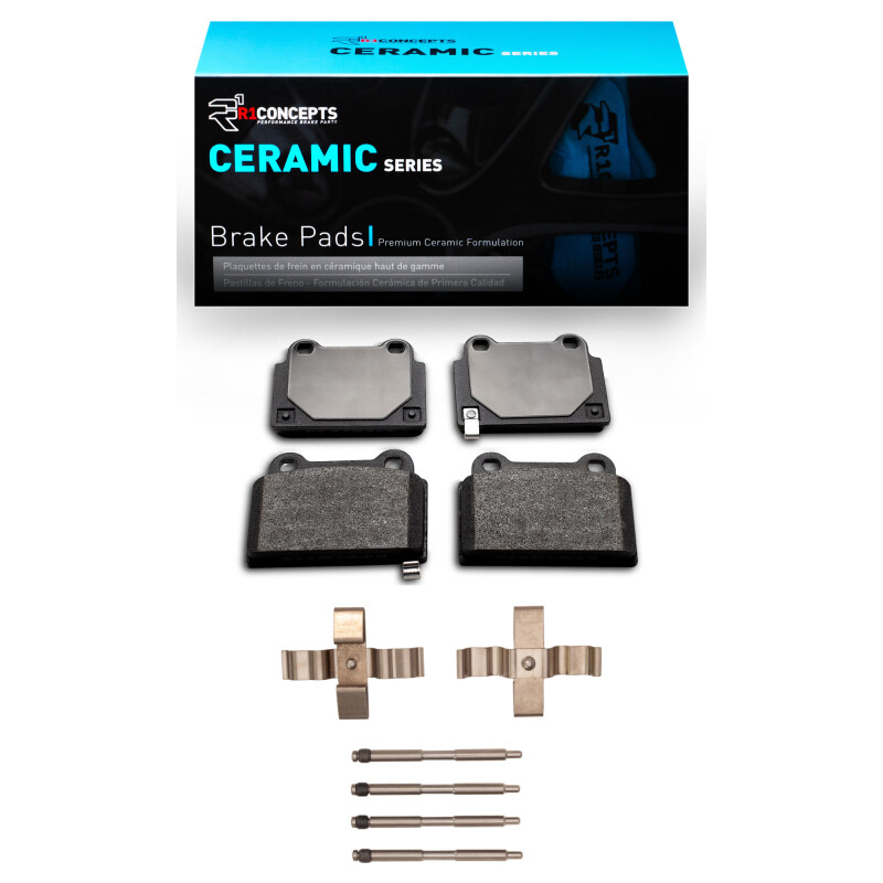 Picture of R1 2008-2015 Mitsubishi Lancer Rear R1 Ceramic Pads & Hardware Kit