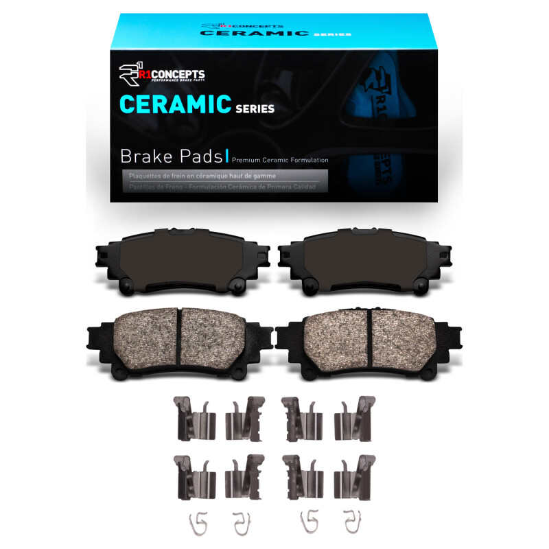 Picture of R1 2010-2020 Lexus RX450h Rear R1 Ceramic Pads & Hardware Kit