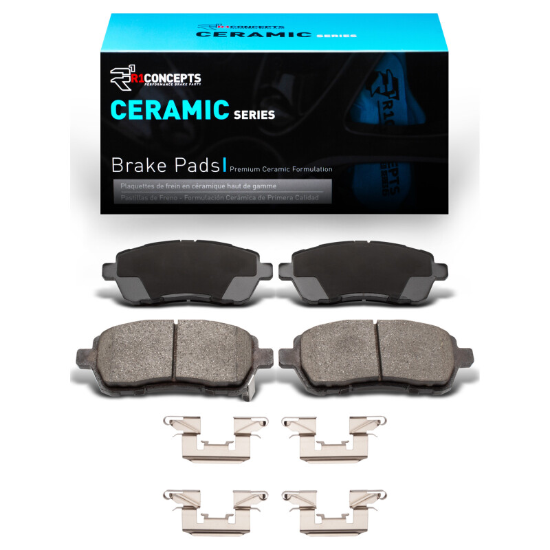 Picture of R1 2011-2017 Mazda 2 (USA/Canada) Front R1 Ceramic Pads & Hardware Kit