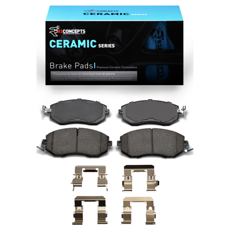 Picture of R1 2010-2025 Scion FR-S Front R1 Ceramic Pads & Hardware Kit