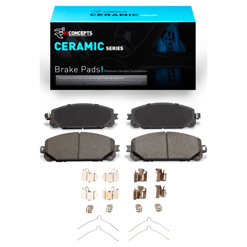Picture of R1 2014-2023 Jeep Cherokee Front R1 Ceramic Pads & Hardware Kit
