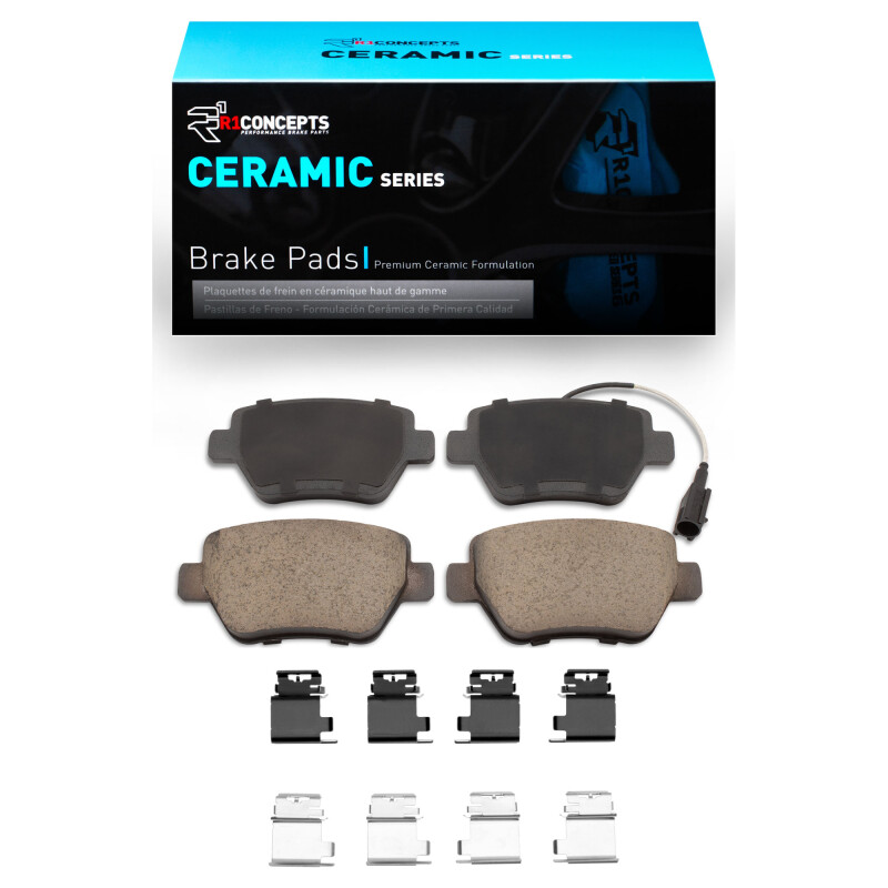 Picture of R1 2014-2016 Maserati Ghibli Rear R1 Ceramic Pads & Hardware Kit