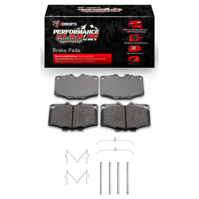 Picture of R1 1976-1989 Toyota 4Runner Front Performance Off-Road/Tow Brake Pads & Hardware Kit