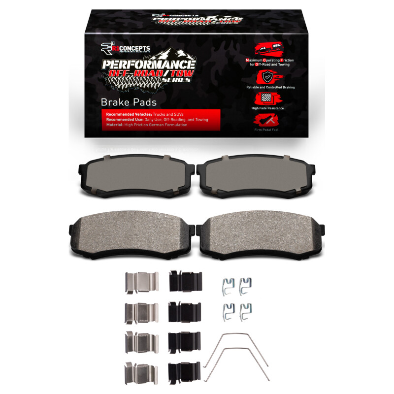Picture of R1 03-24 Toyota 4Runner Rear Performance Off-Road/Tow Brake Pads & Hardware Kit