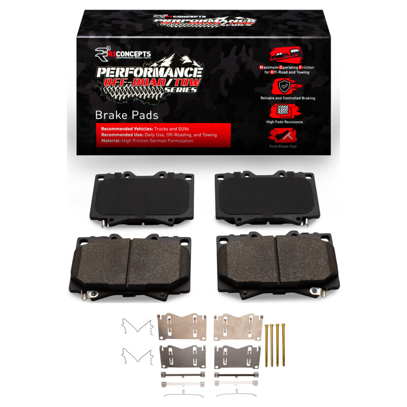Picture of R1 1998-2007 Lexus LX470 Front Performance Off-Road/Tow Brake Pads & Hardware Kit