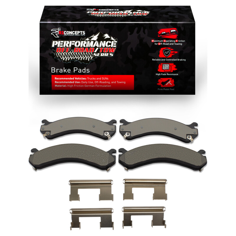 Picture of R1 2001-2010 Chevrolet Silverado 3500 Rear Performance Off-Road/Tow Brake Pads & Hardware Kit