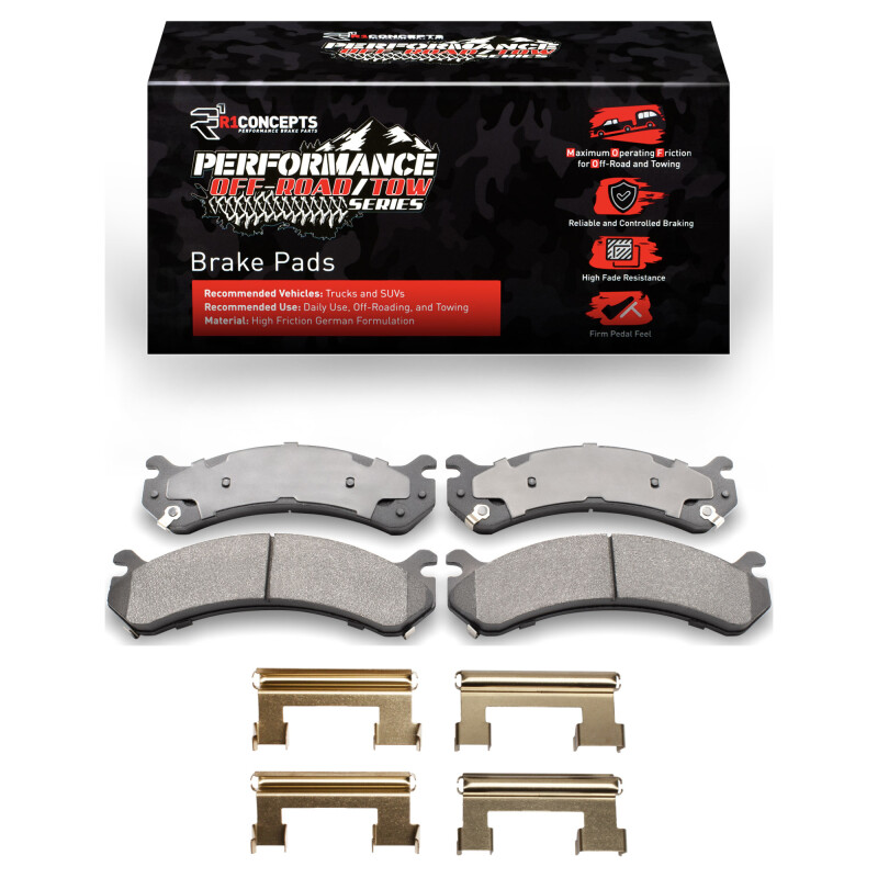 Picture of R1 1999-2020 Cadillac DeVille Front Performance Off-Road/Tow Brake Pads & Hardware Kit