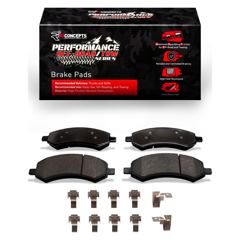 Picture of R1 2005-2024 Chrysler Aspen Front Performance Off-Road/Tow Brake Pads & Hardware Kit