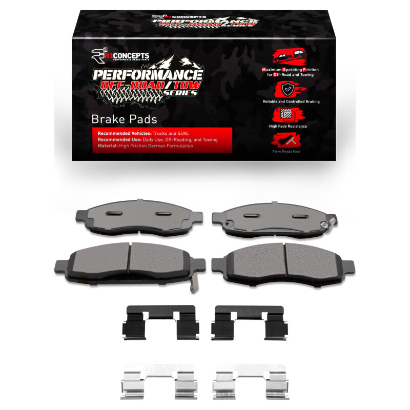 Picture of R1 2004-2007 Infiniti QX56 Front Performance Off-Road/Tow Brake Pads & Hardware Kit