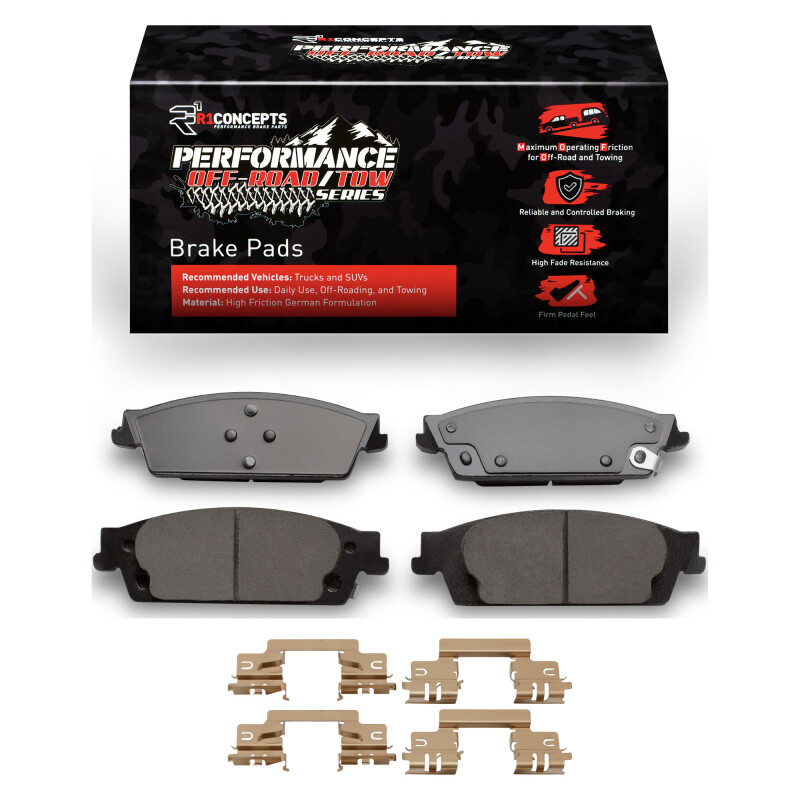 Picture of R1 2007-2020 Cadillac Escalade Rear Performance Off-Road/Tow Brake Pads & Hardware Kit
