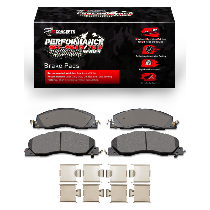 Picture of R1 2009-2018 Dodge Ram 3500 Front Performance Off-Road/Tow Brake Pads & Hardware Kit