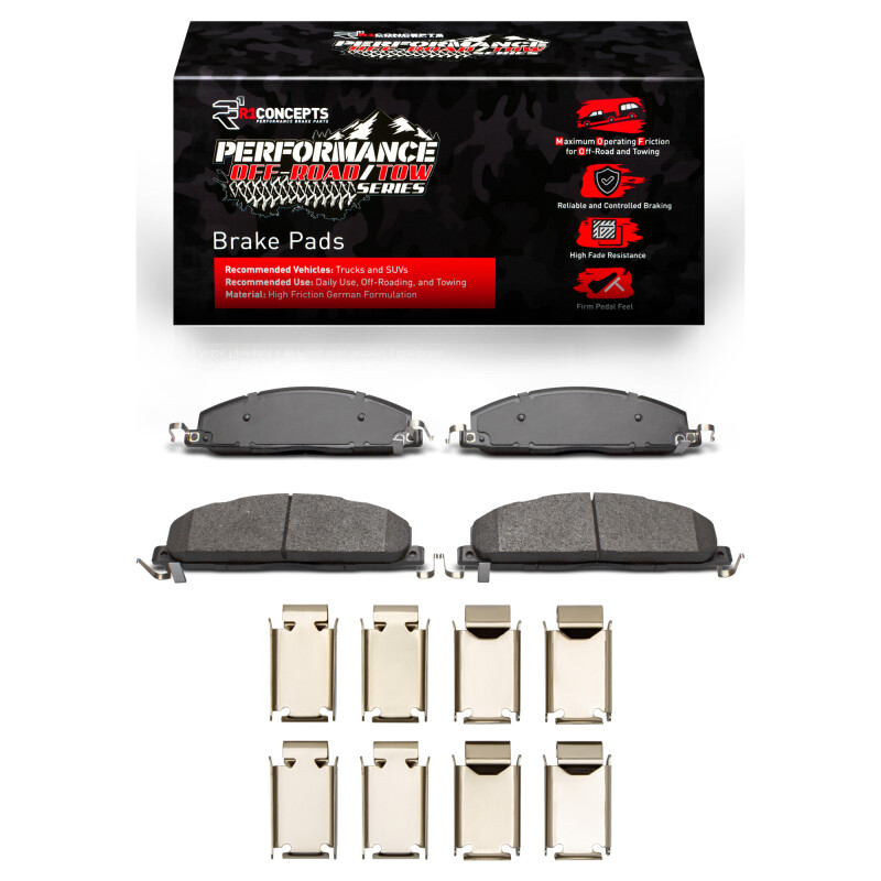 Picture of R1 2009-2018 Dodge Ram 2500 Rear Performance Off-Road/Tow Brake Pads & Hardware Kit