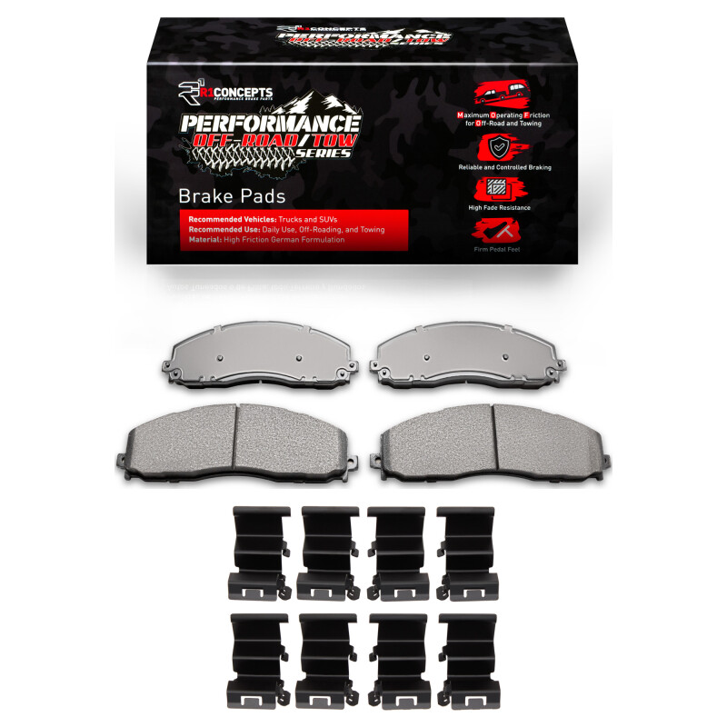 Picture of R1 2011-2022 Ford F-350 Super Duty 2WD Front Performance Off-Road/Tow Brake Pads & Hardware Kit