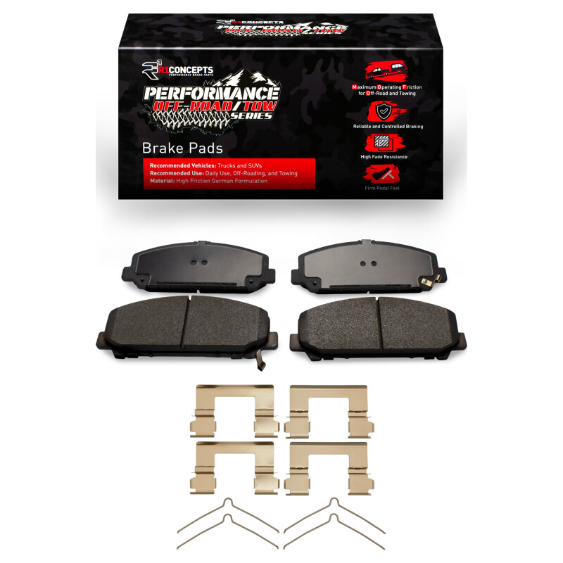 Picture of R1 2005-2024 Infiniti QX80 Front Performance Off-Road/Tow Brake Pads & Hardware Kit