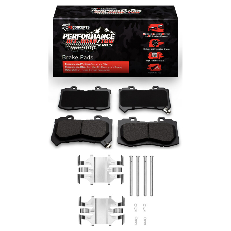 Picture of R1 2015-2020 Chevrolet Colorado Front Performance Off-Road/Tow Brake Pads & Hardware Kit
