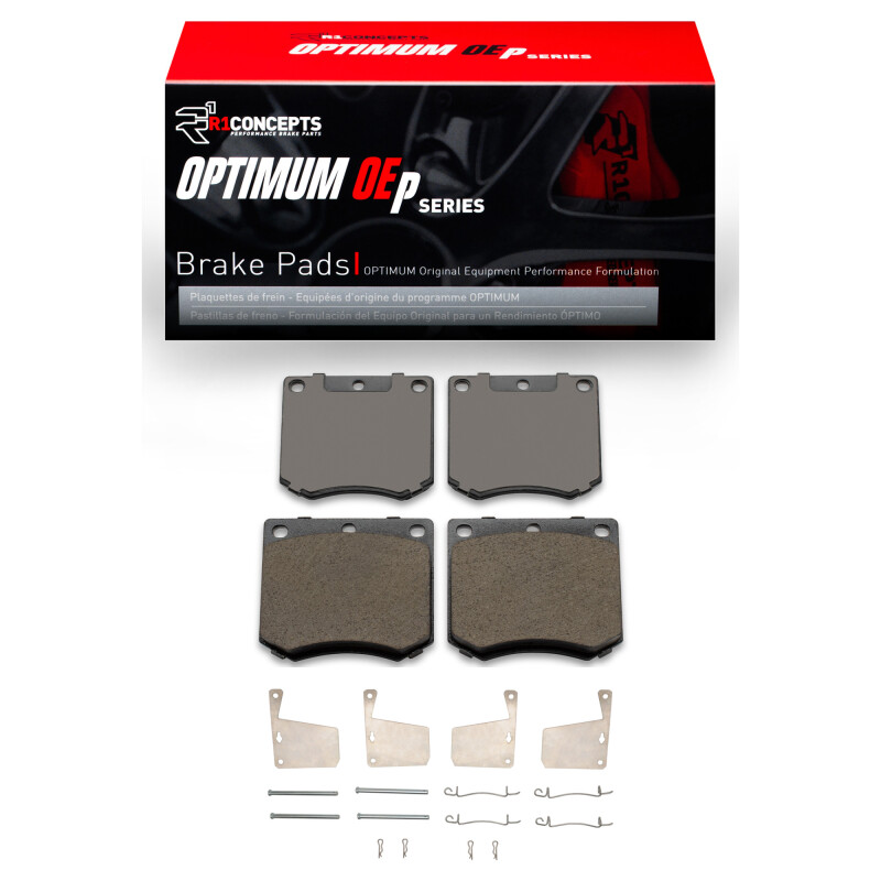 Picture of R1 1970-1977 Mercury CAPRI Front R1 Optimum OE Pads & Hardware Kit