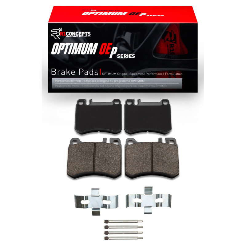 Picture of R1 1986-1989 Mercedes-Benz 560SL Front R1 Optimum OE Pads & Hardware Kit