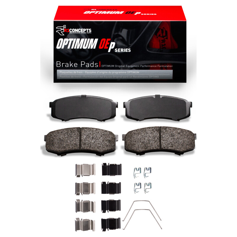 Picture of R1 1993-2024 Lexus GX460 Rear R1 Optimum OE Pads & Hardware Kit