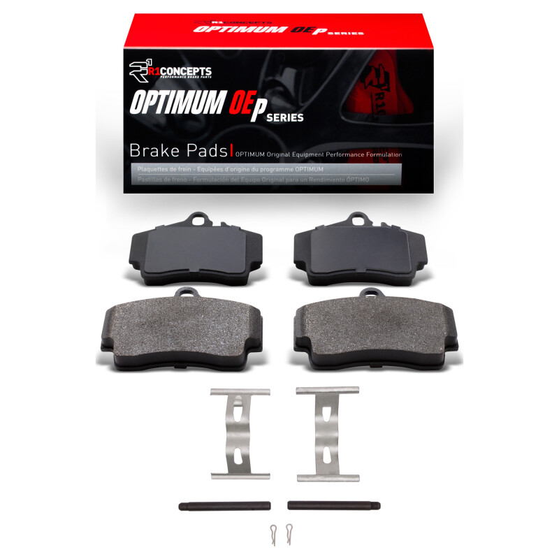 Picture of R1 1997-2012 Porsche Cayman Rear R1 Optimum OE Pads & Hardware Kit